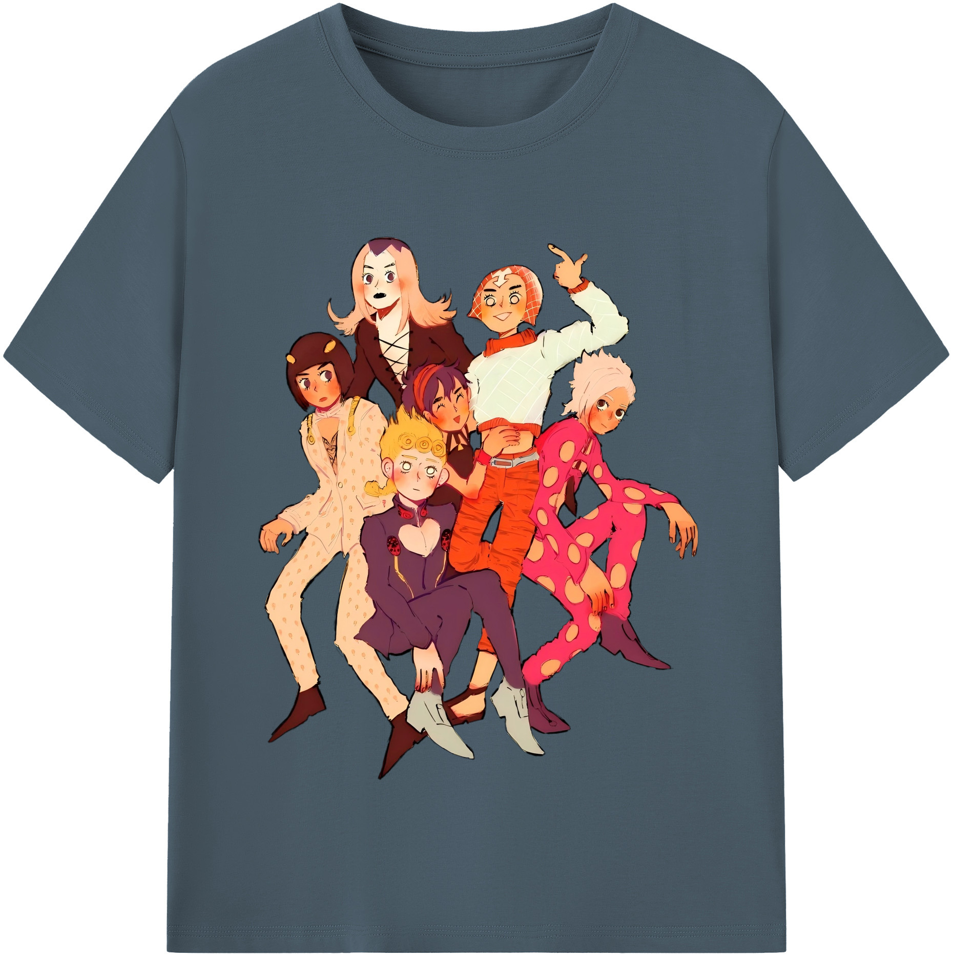 （画像用） ジョジョの奇妙な冒険 JoJo's Bizarre Adventure 綿100％半袖Tシャツ（フロントプリント）